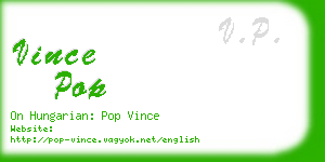 vince pop business card